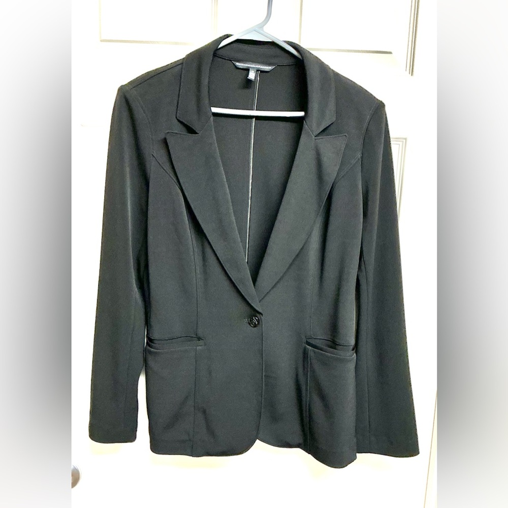 White House Black Market Sz 12 Black Tailored Career Jacket Blazer